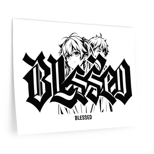 Blessed Graffiti Wall Decal – Faith Meets Anime