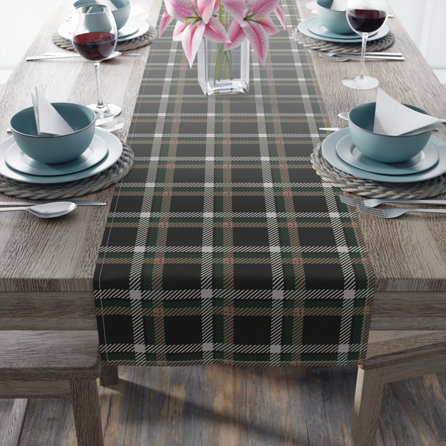 Faithful Tartan Table Runner – Rooted in Grace, Designed for Gathering