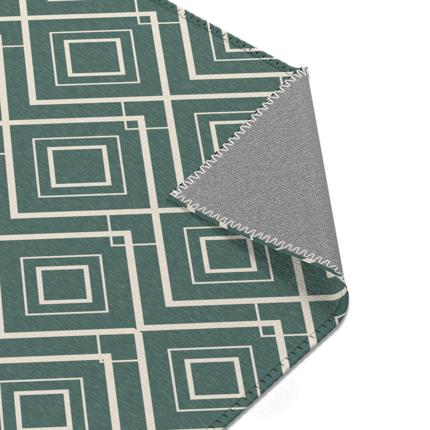 Jade Lattice Geometric Rug