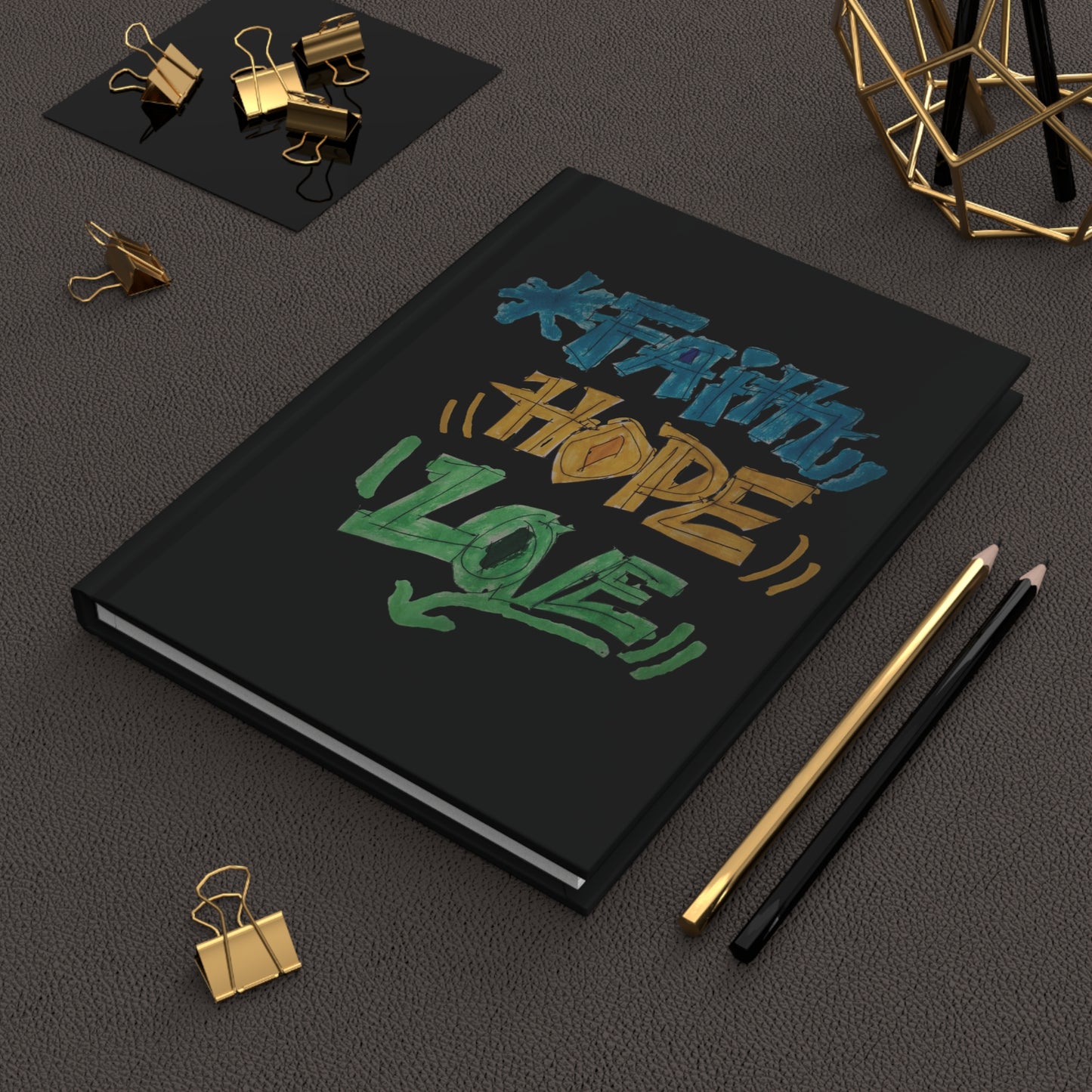 Faith Hope Love Journal – Black Cover