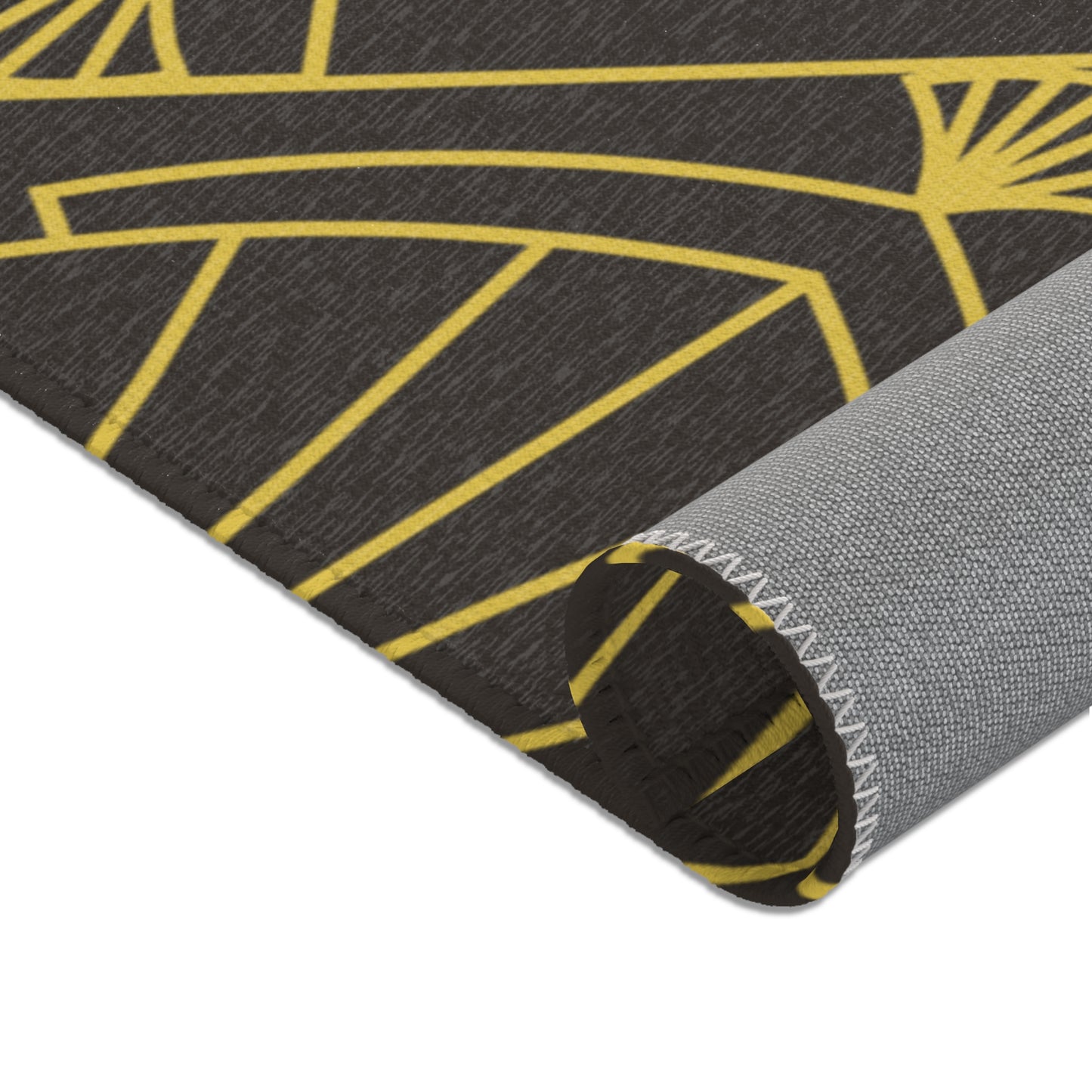 Gilded Rhythm Geometric Rug