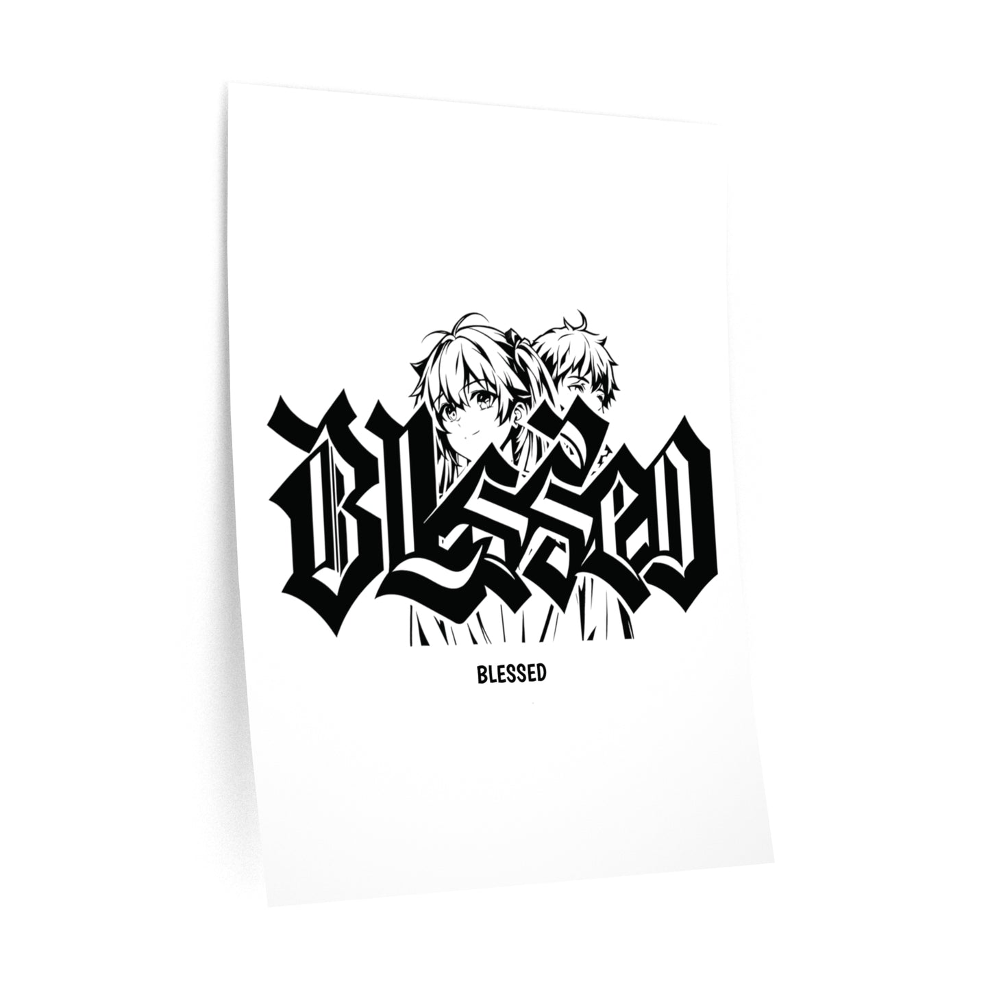Blessed Graffiti Wall Decal – Faith Meets Anime