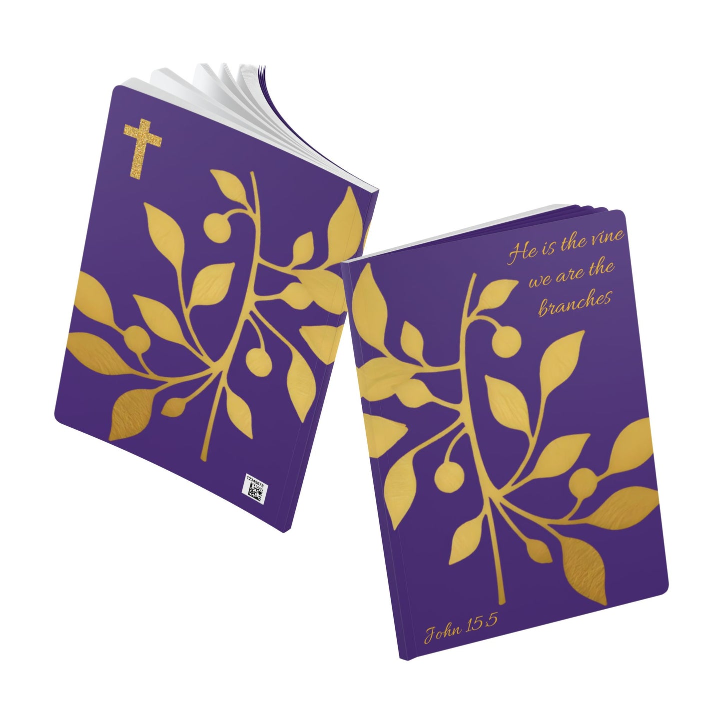 The Vine & The Branches – John 15:5 Journal (Purple & Gold)