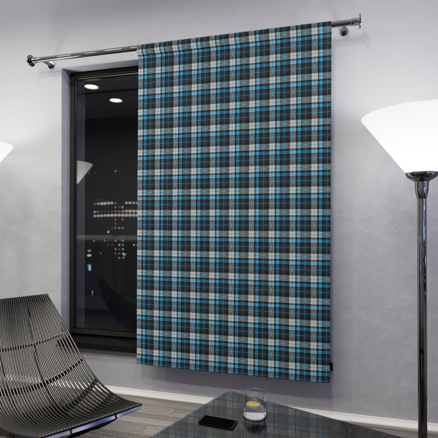 Silent Crossing Blackout Curtain – Frozen Tartan FW25