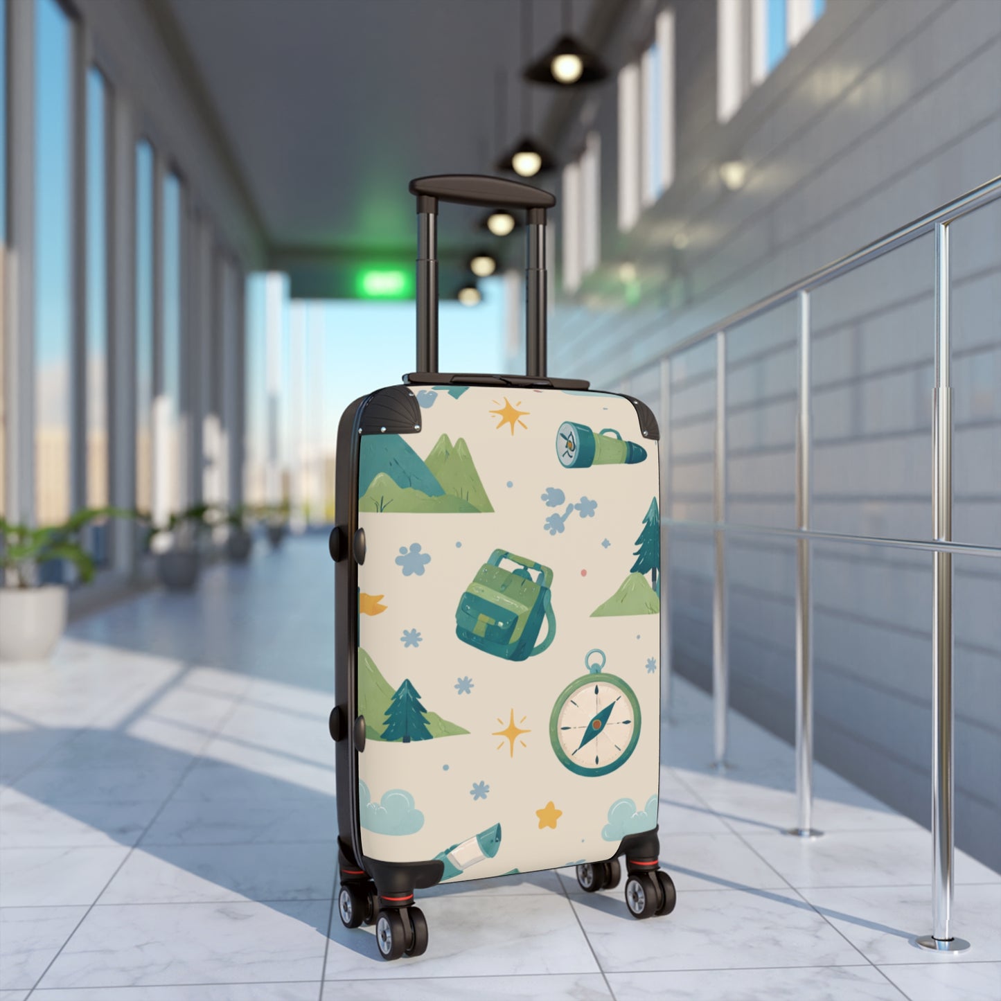 Brave Little Explorer Kids Carry-On Luggage – Soft Sand Adventure Print
