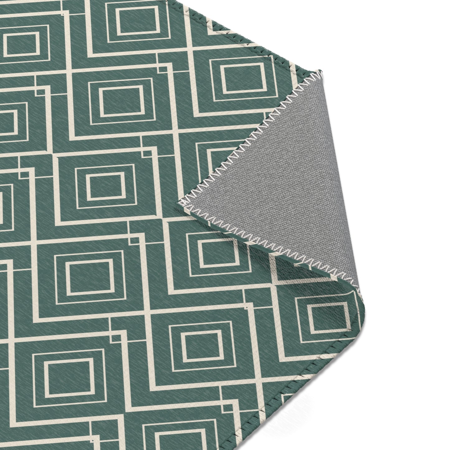 Jade Lattice Geometric Rug