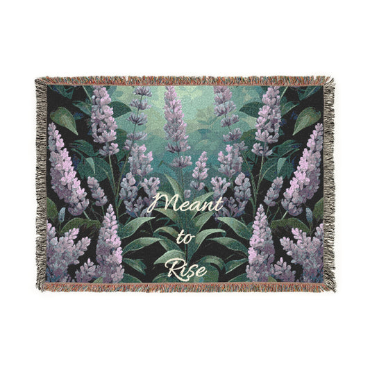 Meant to Rise – Lavender Garden Woven Throw