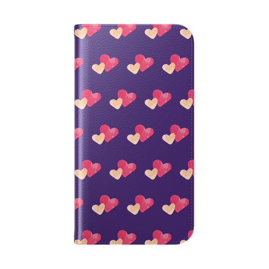 "Faith-Filled Hearts | Flip Phone Case – Purple"