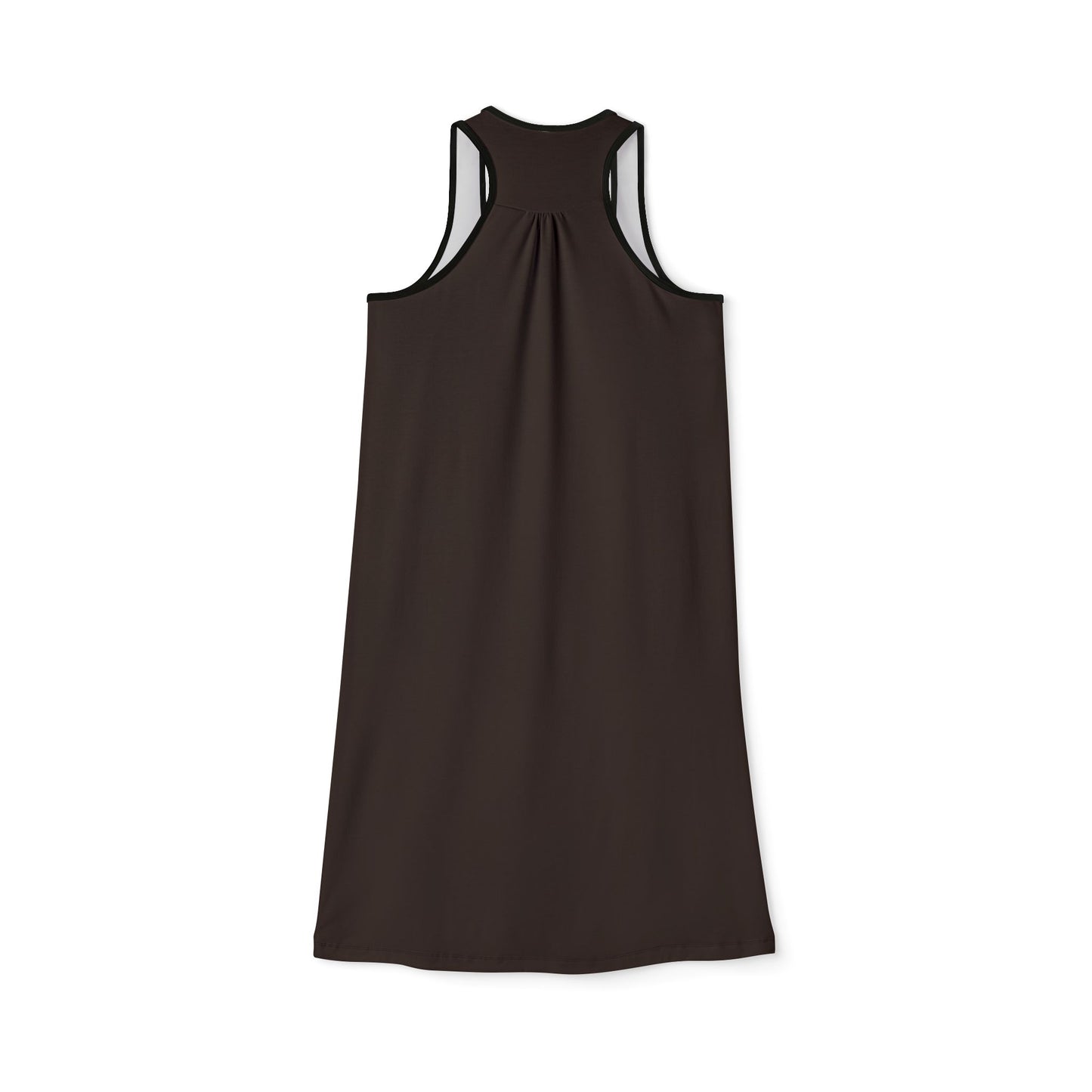 Dark Cocoa Brown Racerback Dress | Golden Unfurling Essentials