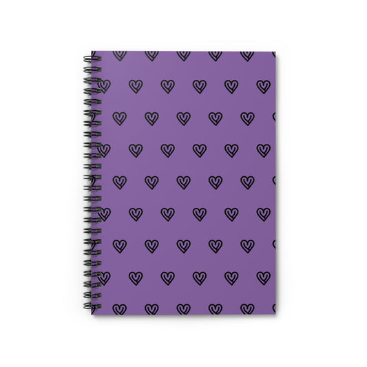 Faith in Every Line – Purple Heart Spiral Notebook