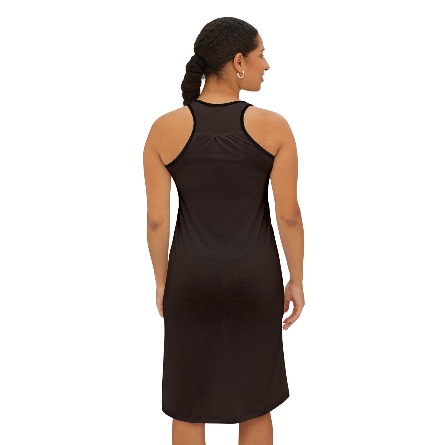 Dark Cocoa Brown Racerback Dress | Golden Unfurling Essentials