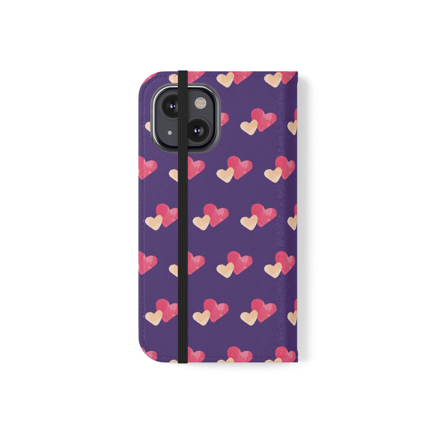 "Faith-Filled Hearts | Flip Phone Case – Purple"