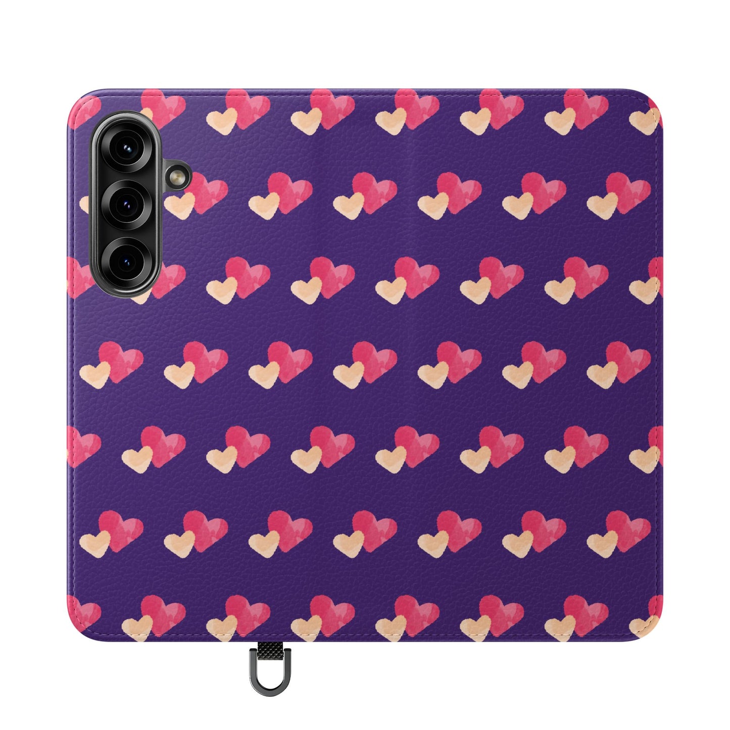 "Faith-Filled Hearts | Flip Phone Case – Purple"