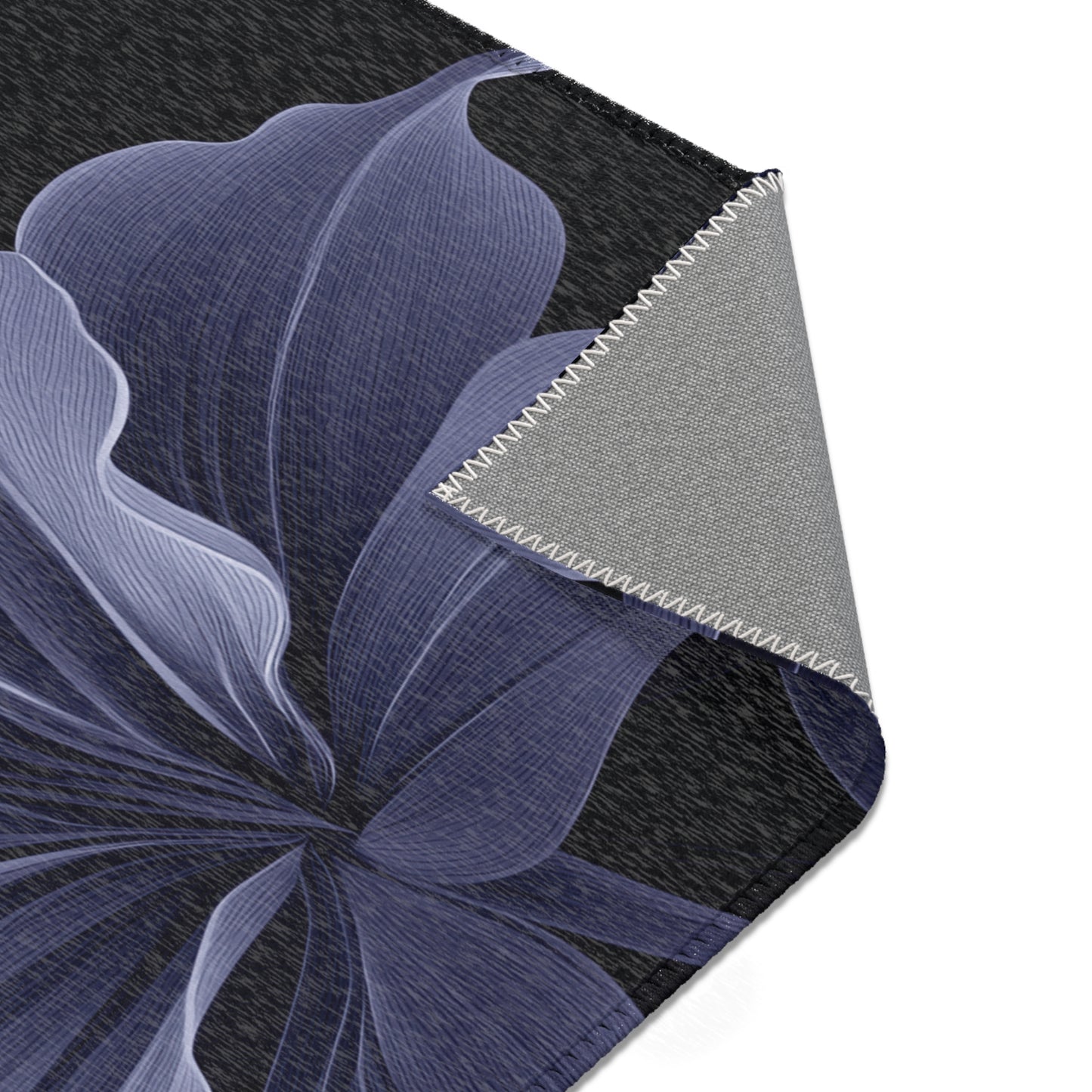 Midnight Bloom Noir Area Rug