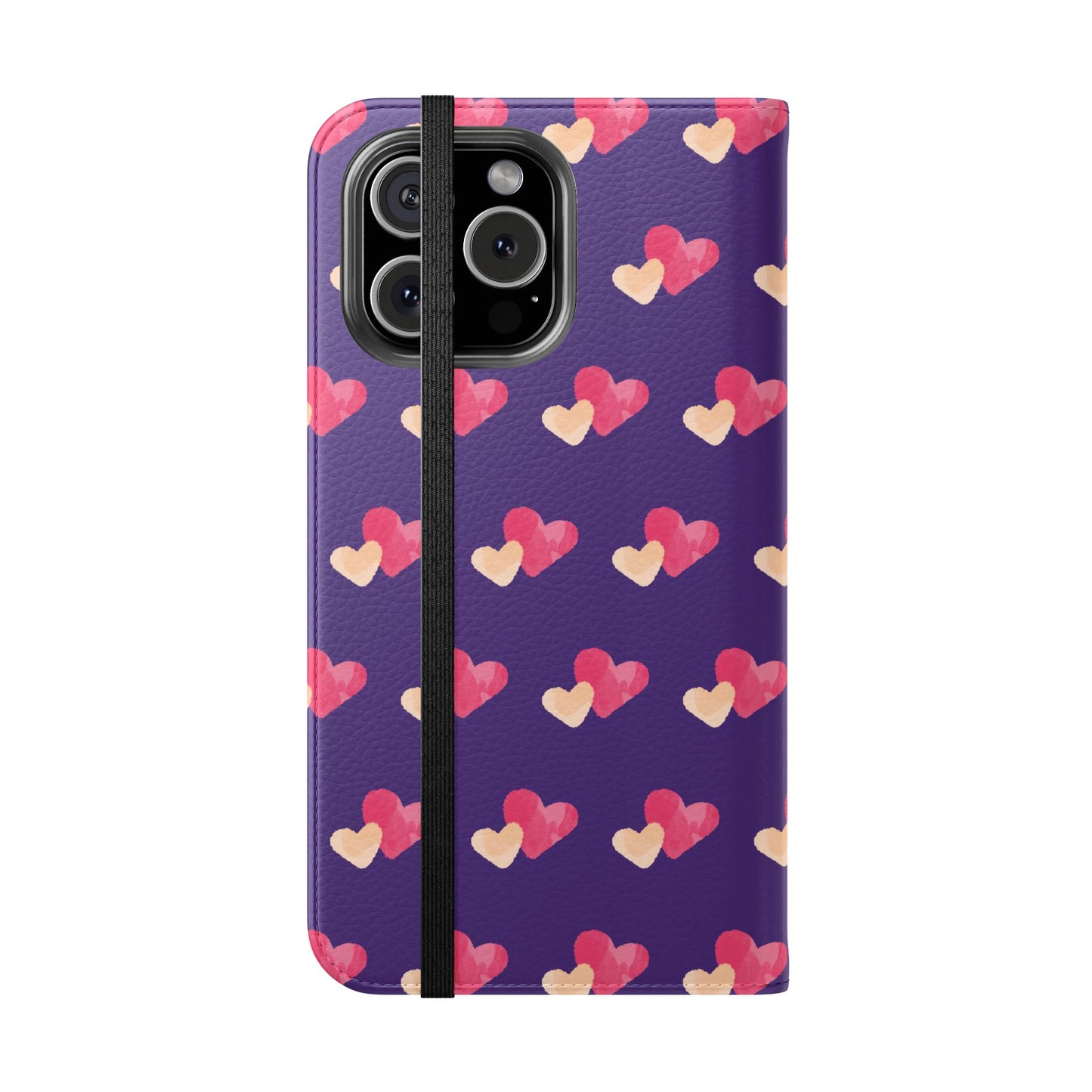 "Faith-Filled Hearts | Flip Phone Case – Purple"