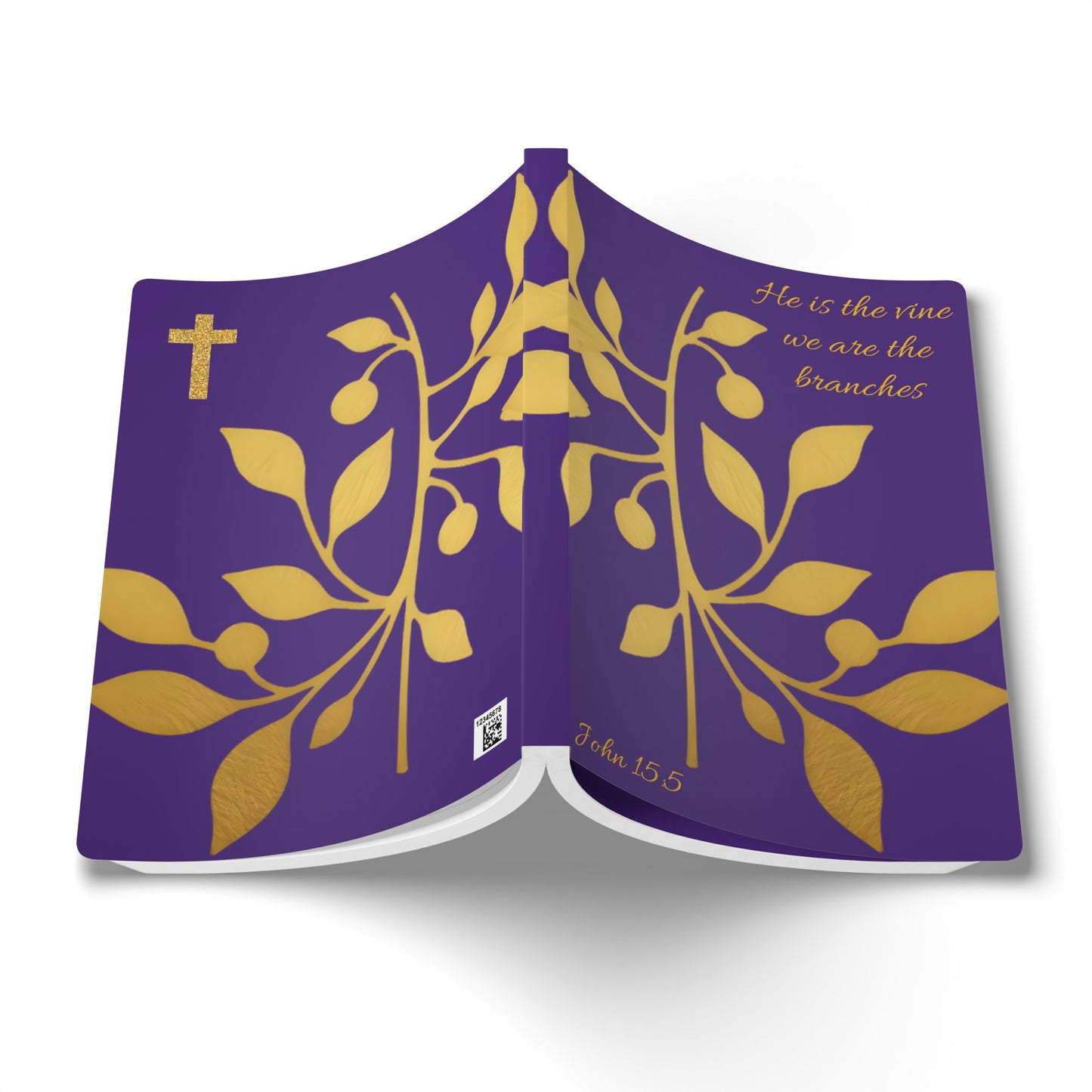 The Vine & The Branches – John 15:5 Journal (Purple & Gold)