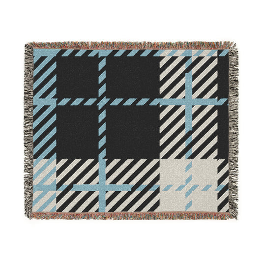 Frozen Echo Woven Throw Blanket – Whispers of Winter Collection