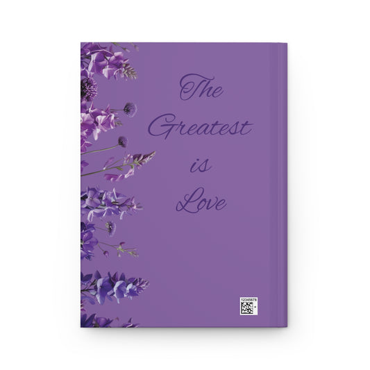 Faith Hope Love – Purple Floral Hardcover Journal