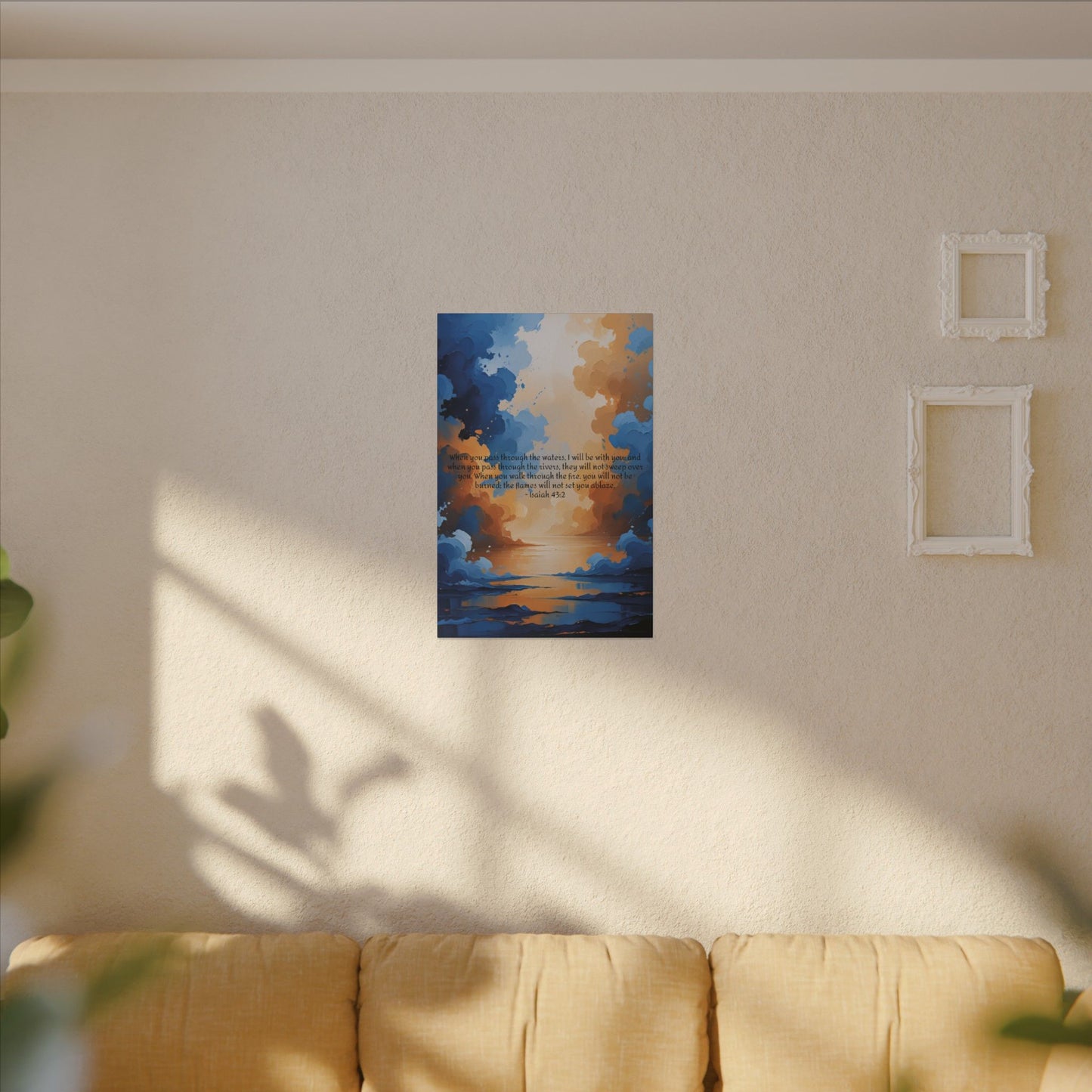 “Through the Fire & Water – Isaiah 43:2 Canvas”