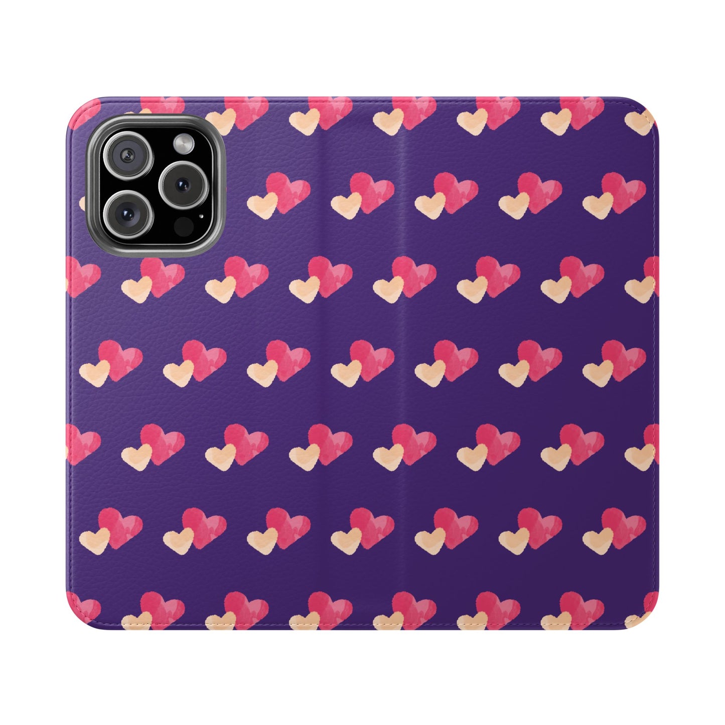 "Faith-Filled Hearts | Flip Phone Case – Purple"