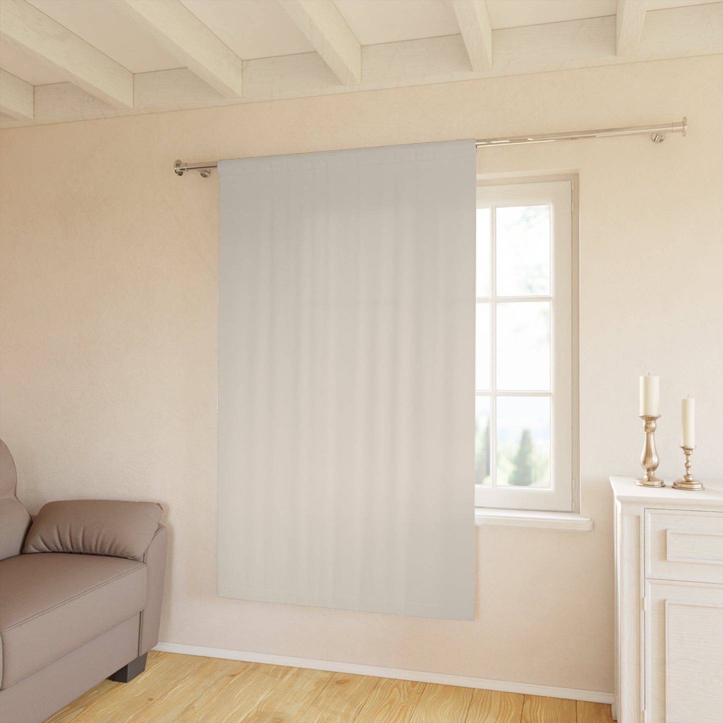 Covered in Wine Curtain Panel – Cream