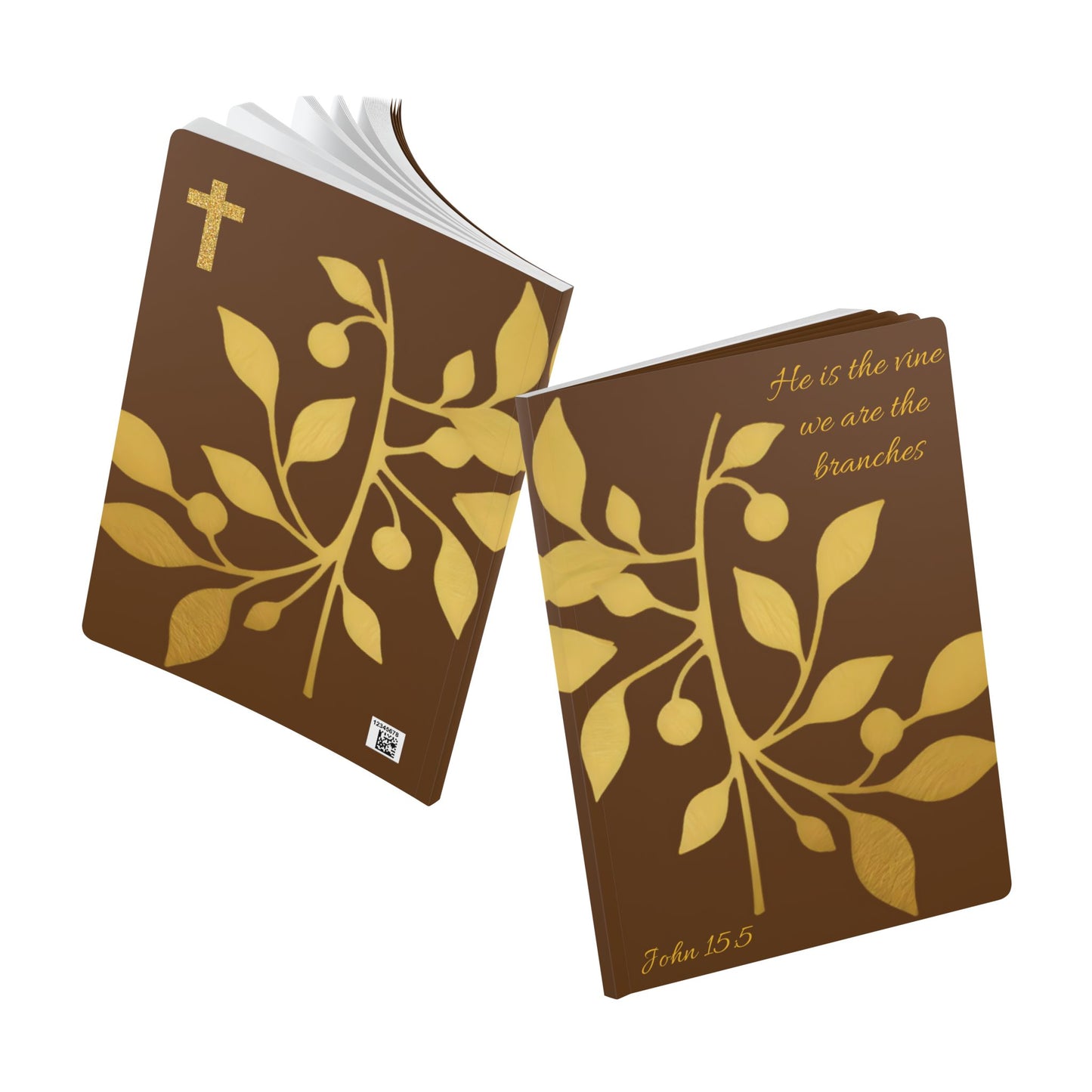 The Vine & The Branches – John 15:5 Journal (Brown & Gold)