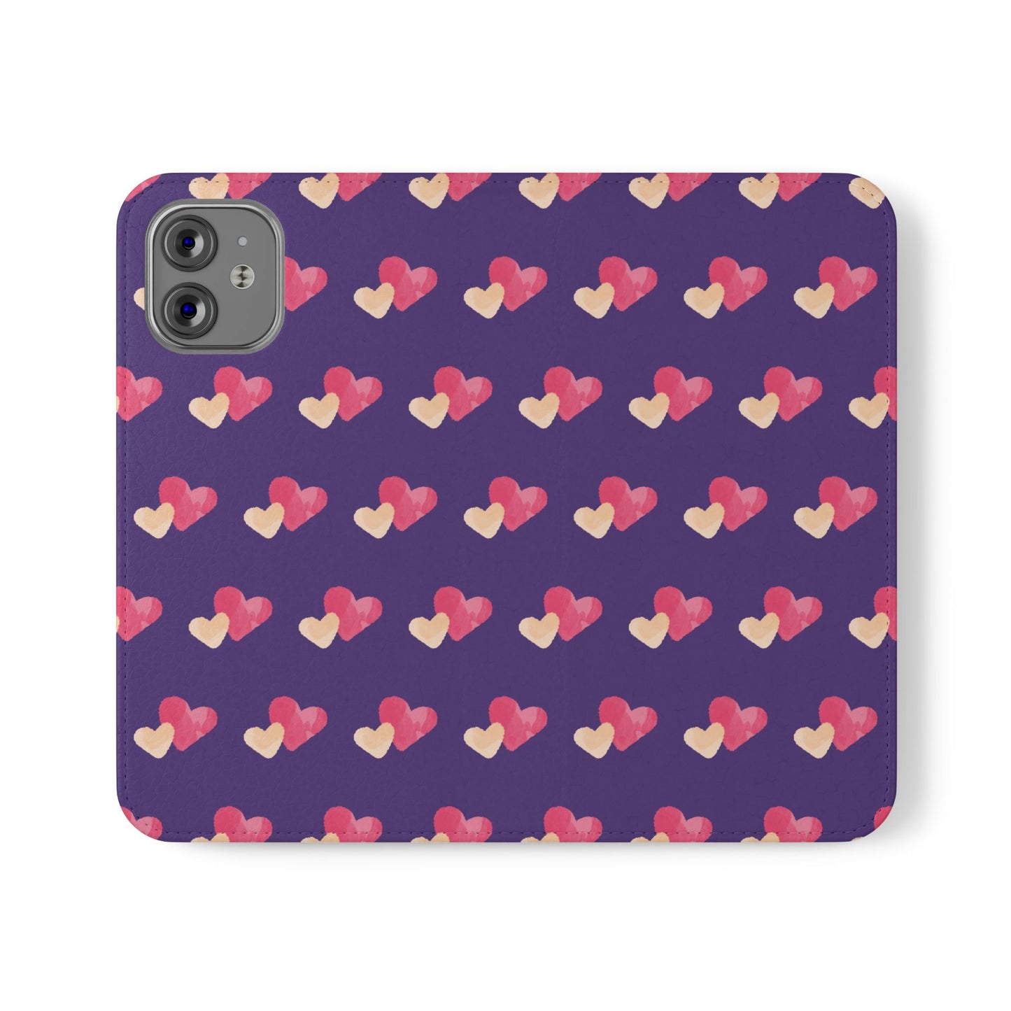 "Faith-Filled Hearts | Flip Phone Case – Purple"