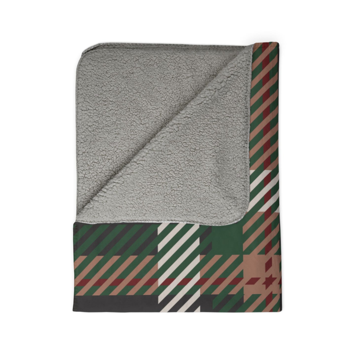 Faithful Tartan | Luxe Sherpa Throw Blanket (Available with Cream or Gray Underside)