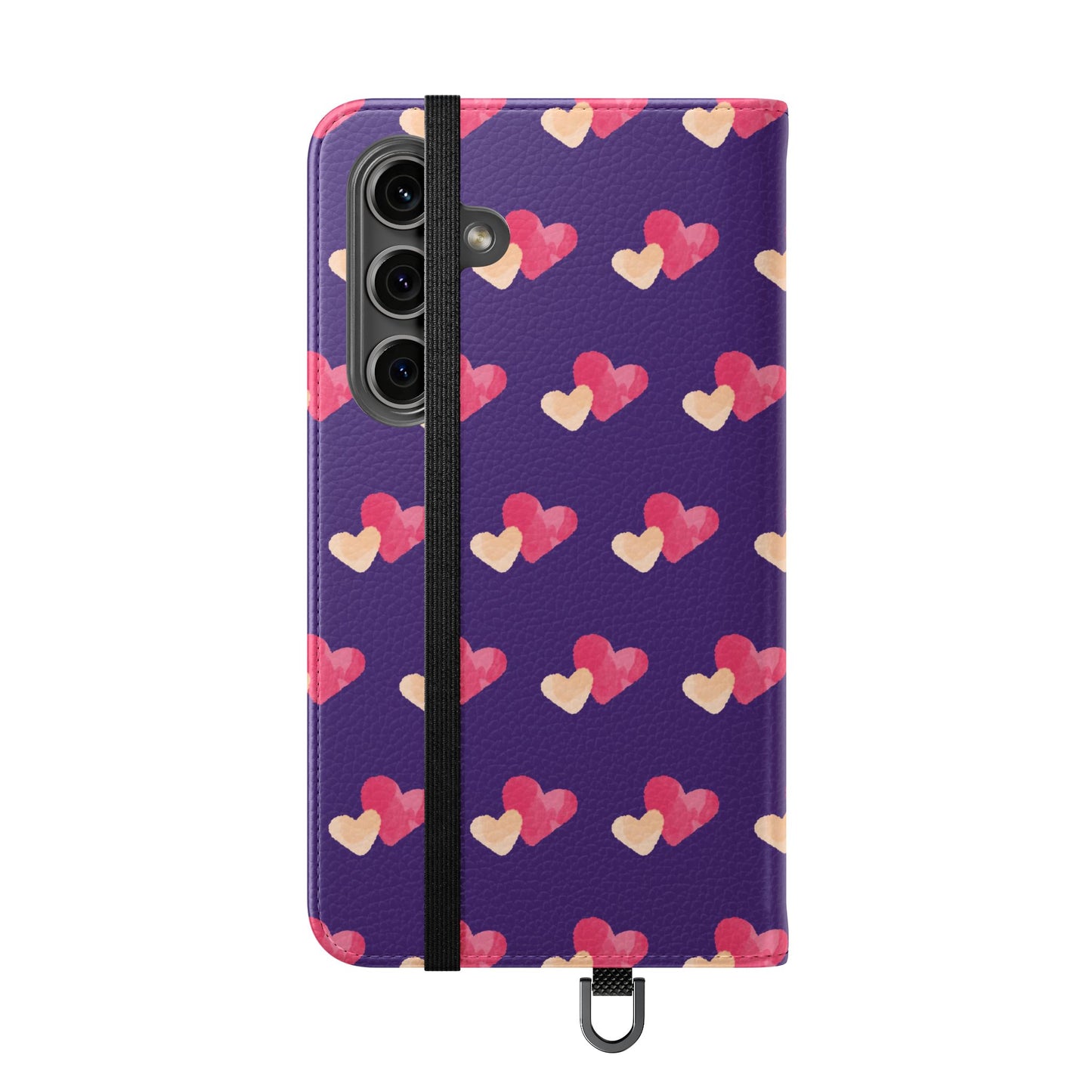 "Faith-Filled Hearts | Flip Phone Case – Purple"