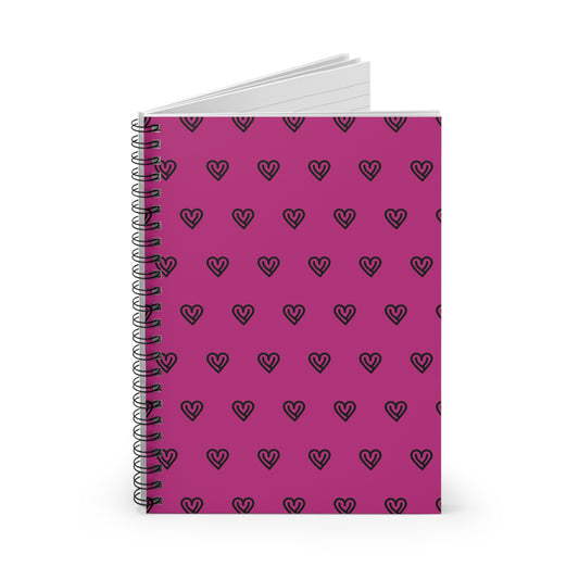 Faith in Every Line – Magenta Heart Spiral Notebook