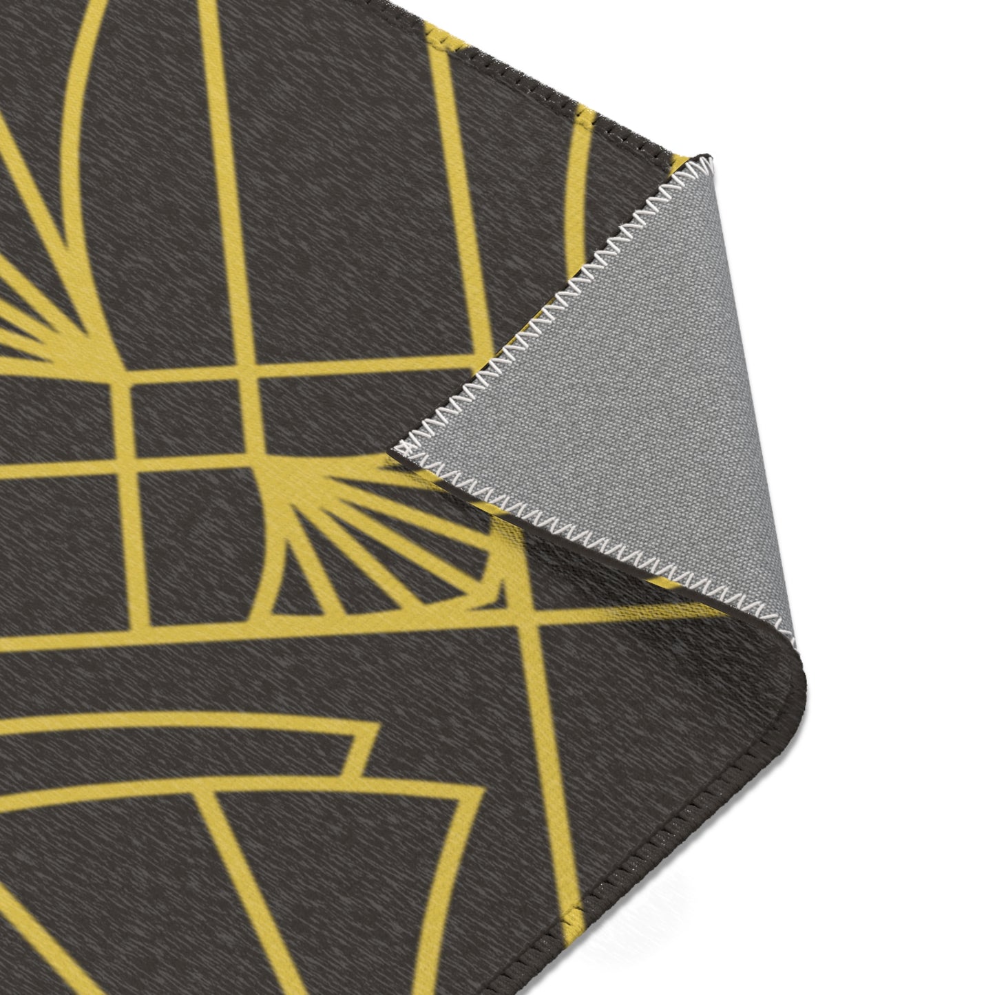 Gilded Rhythm Geometric Rug