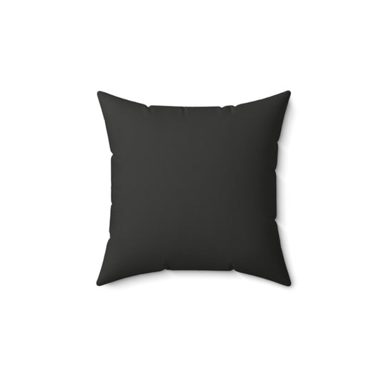 Faithful Tartan Cushion – Charcoal Black Front, Plaid Back | Faux Suede Accent Pillow