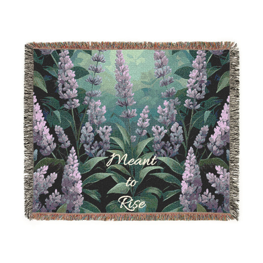 Meant to Rise – Lavender Garden Woven Throw