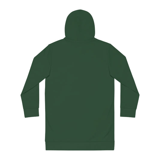 Whispers of Winter Solid Hoodie Dress – Forest Green
