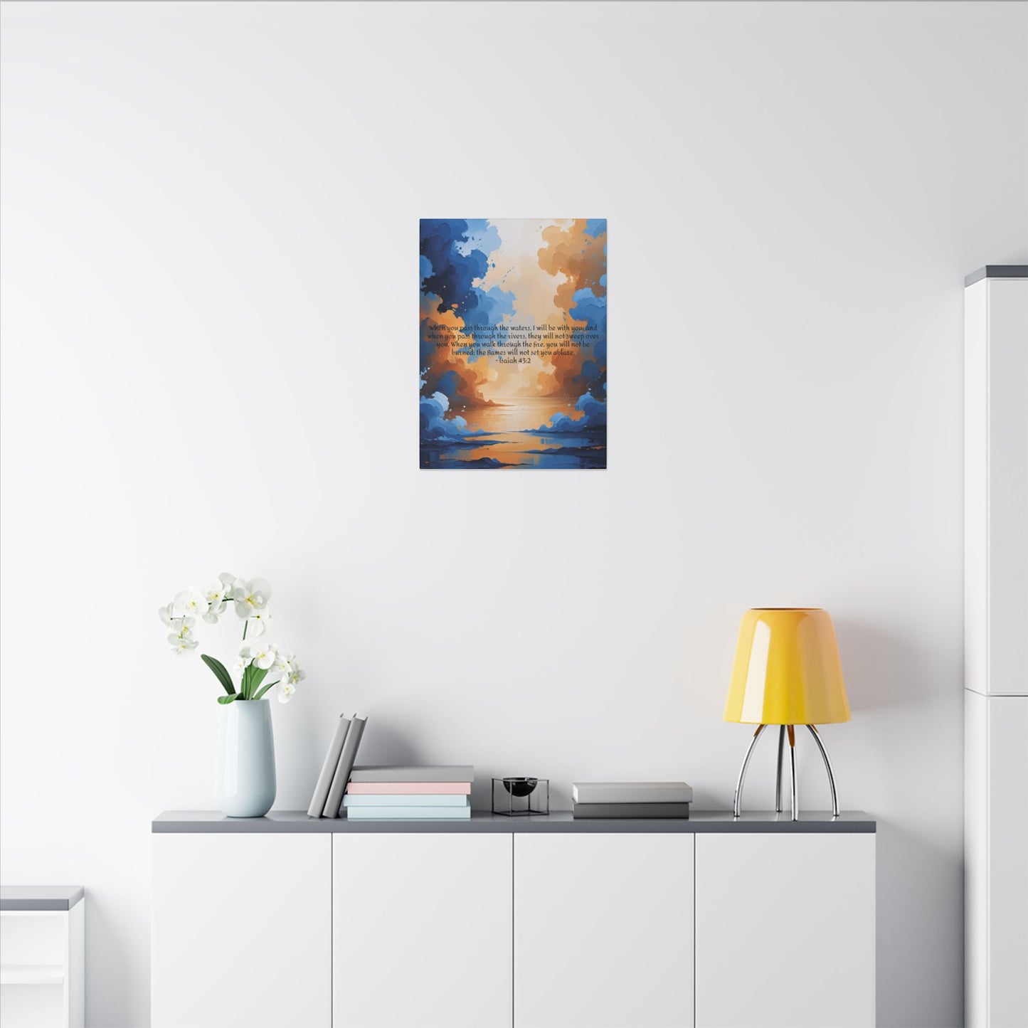 “Through the Fire & Water – Isaiah 43:2 Canvas”