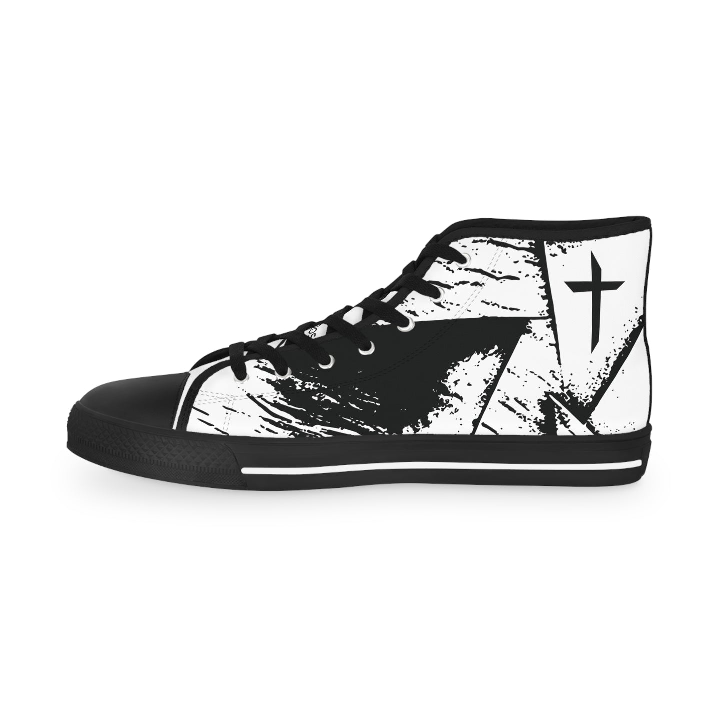 Bold Foundations – Men’s High-Top Sneakers, Unique Sneakers for Men, Trendy Footwear, Casual Sneakers, Graphic Sneakers, Perfect Gift for Him