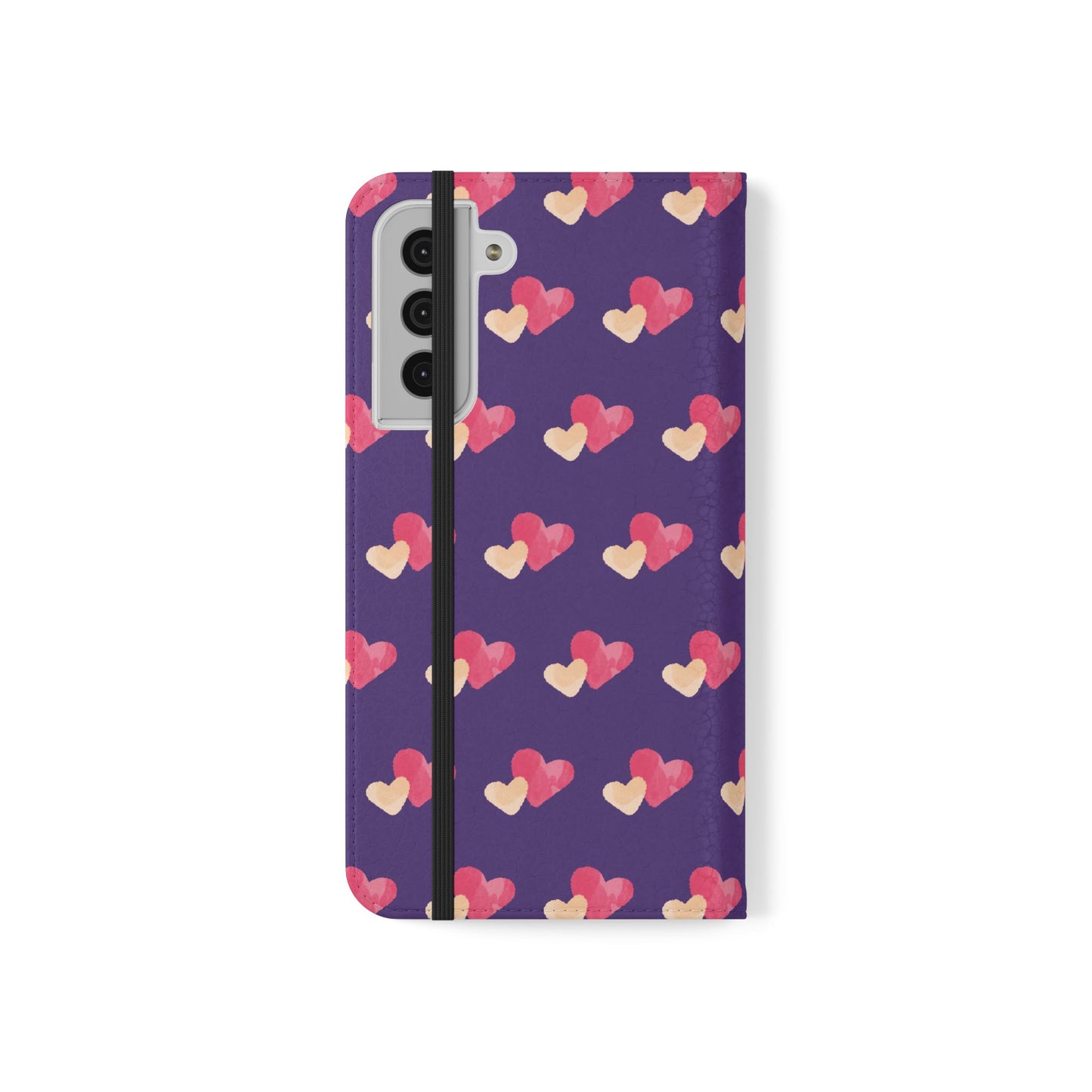 "Faith-Filled Hearts | Flip Phone Case – Purple"