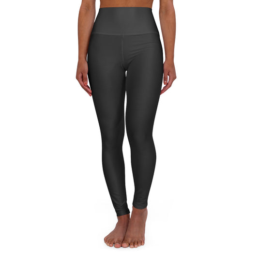 Faith in Motion: Luxe Solid Leggings – Charcoal Black