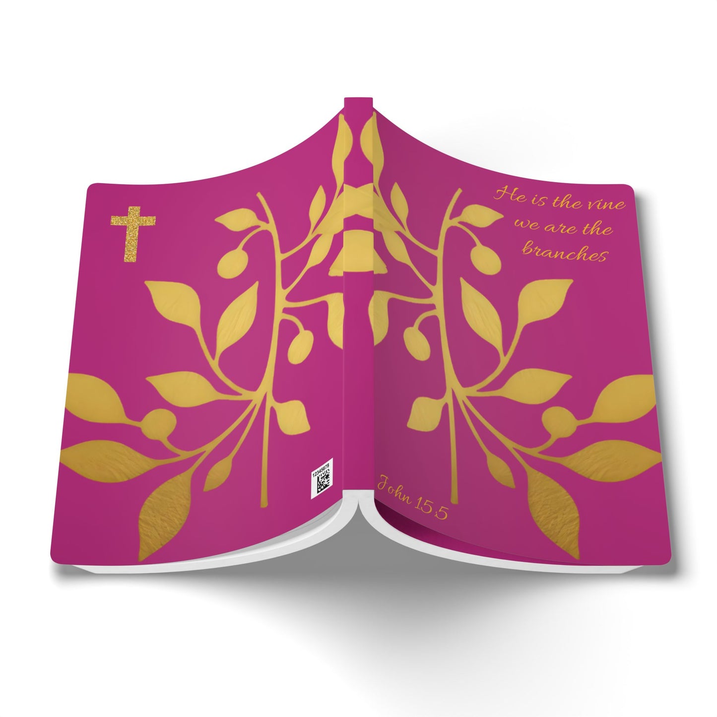 The Vine & The Branches – John 15:5 Journal (Pink & Gold)