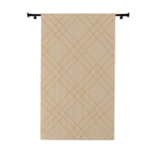 "Aligned in Light: Diamond Weave Curtain – Natural Deco Collection"