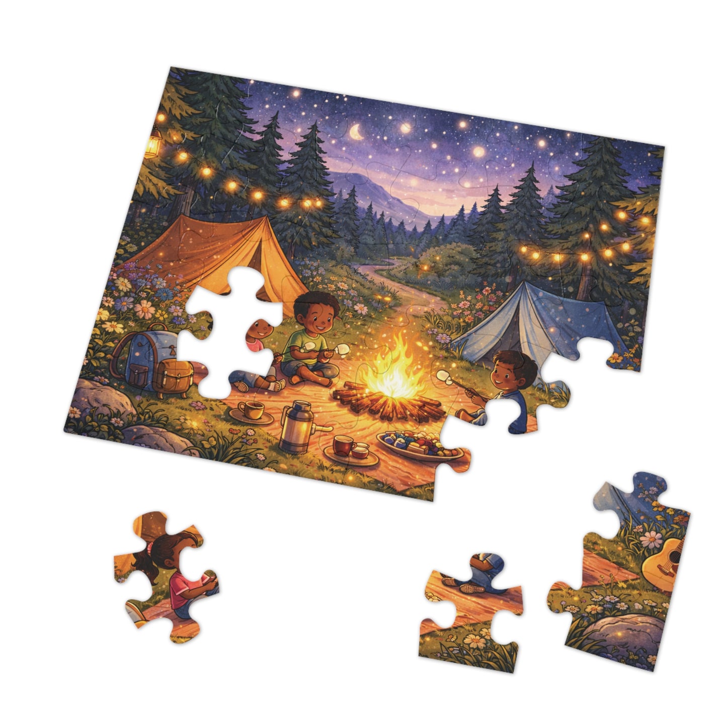 Campfire Under the Stars Kids Puzzle