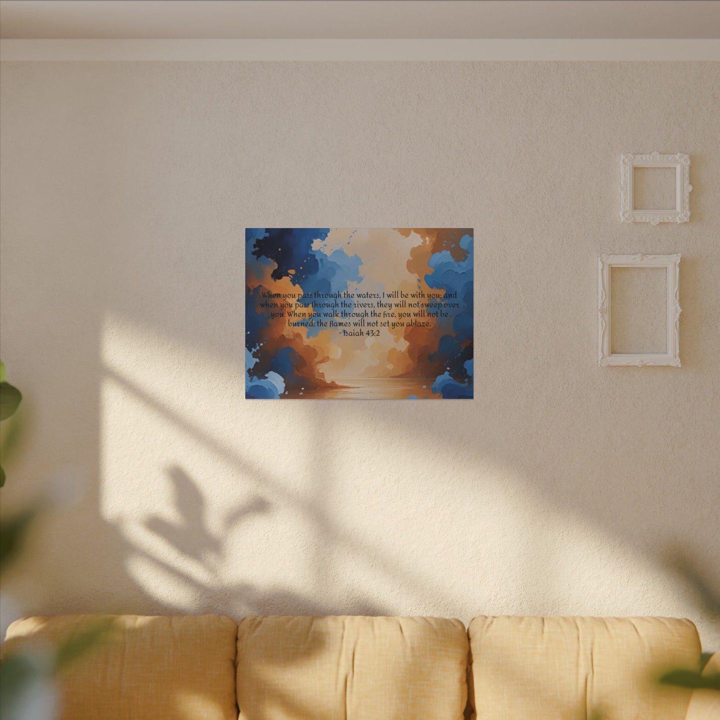 “Through the Fire & Water – Isaiah 43:2 Canvas”