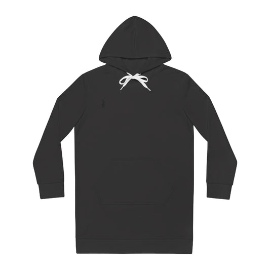 Whispers of Winter Solid Hoodie Dress – Charcoal Black