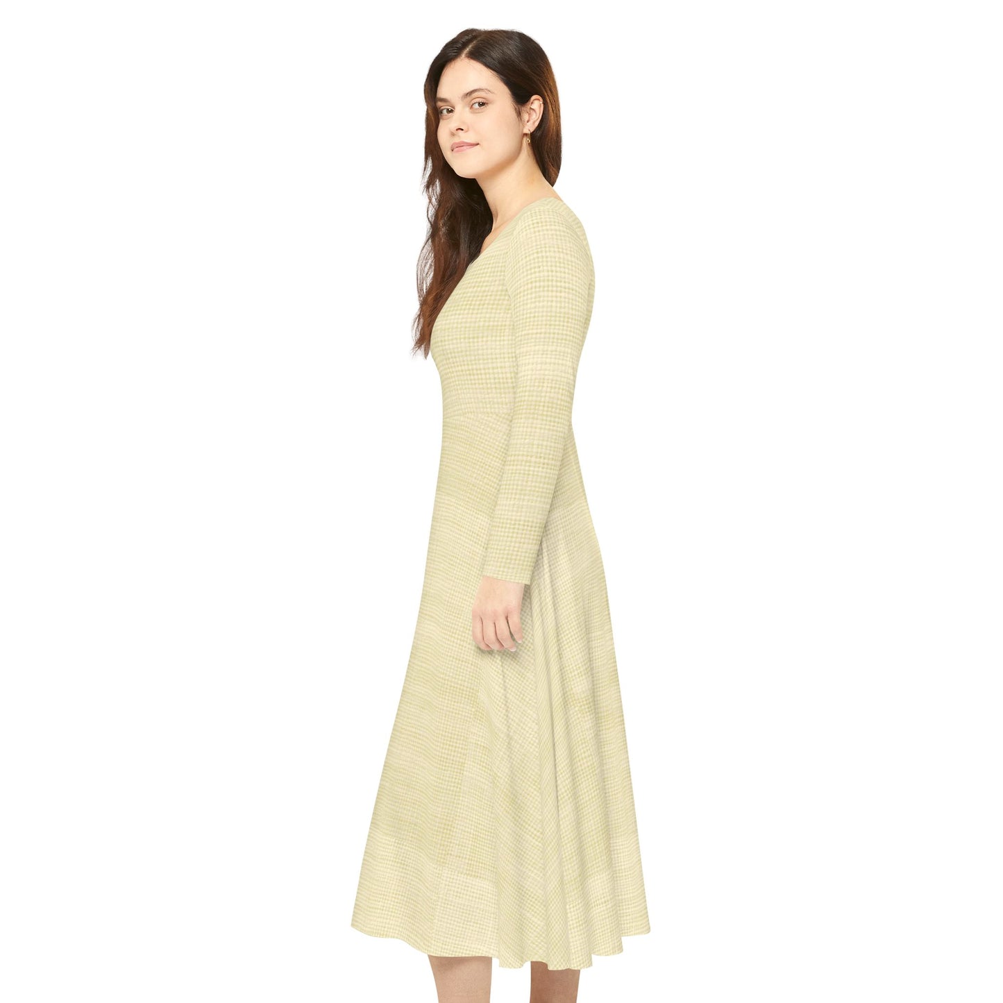 Bread of Life – Butter Muslin Print Long-Sleeve Midi Dress