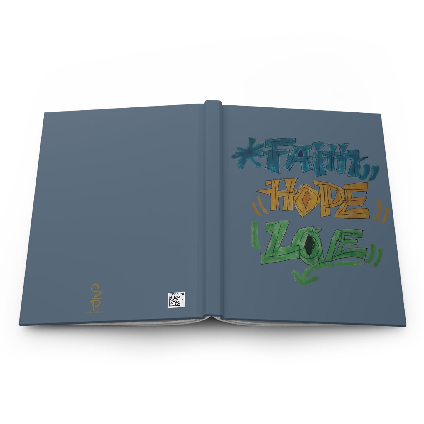 Faith Hope Love Journal – Slate Blue Cover