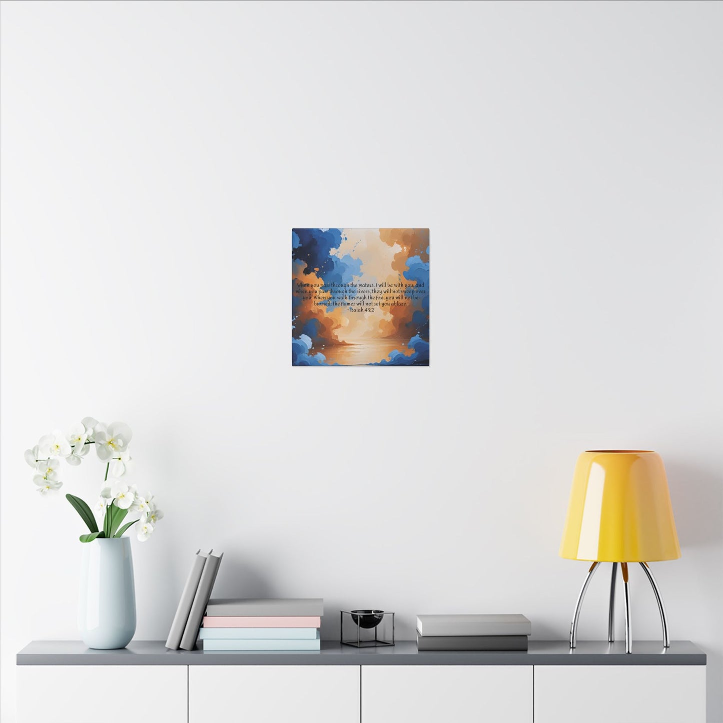 “Through the Fire & Water – Isaiah 43:2 Canvas”
