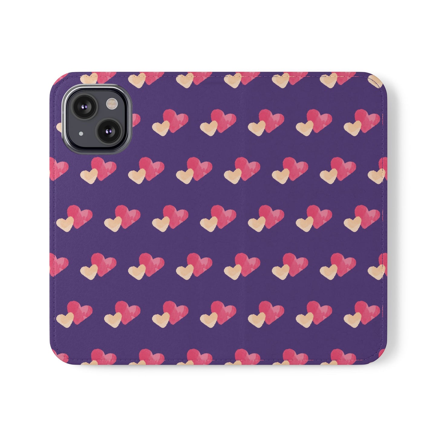 "Faith-Filled Hearts | Flip Phone Case – Purple"