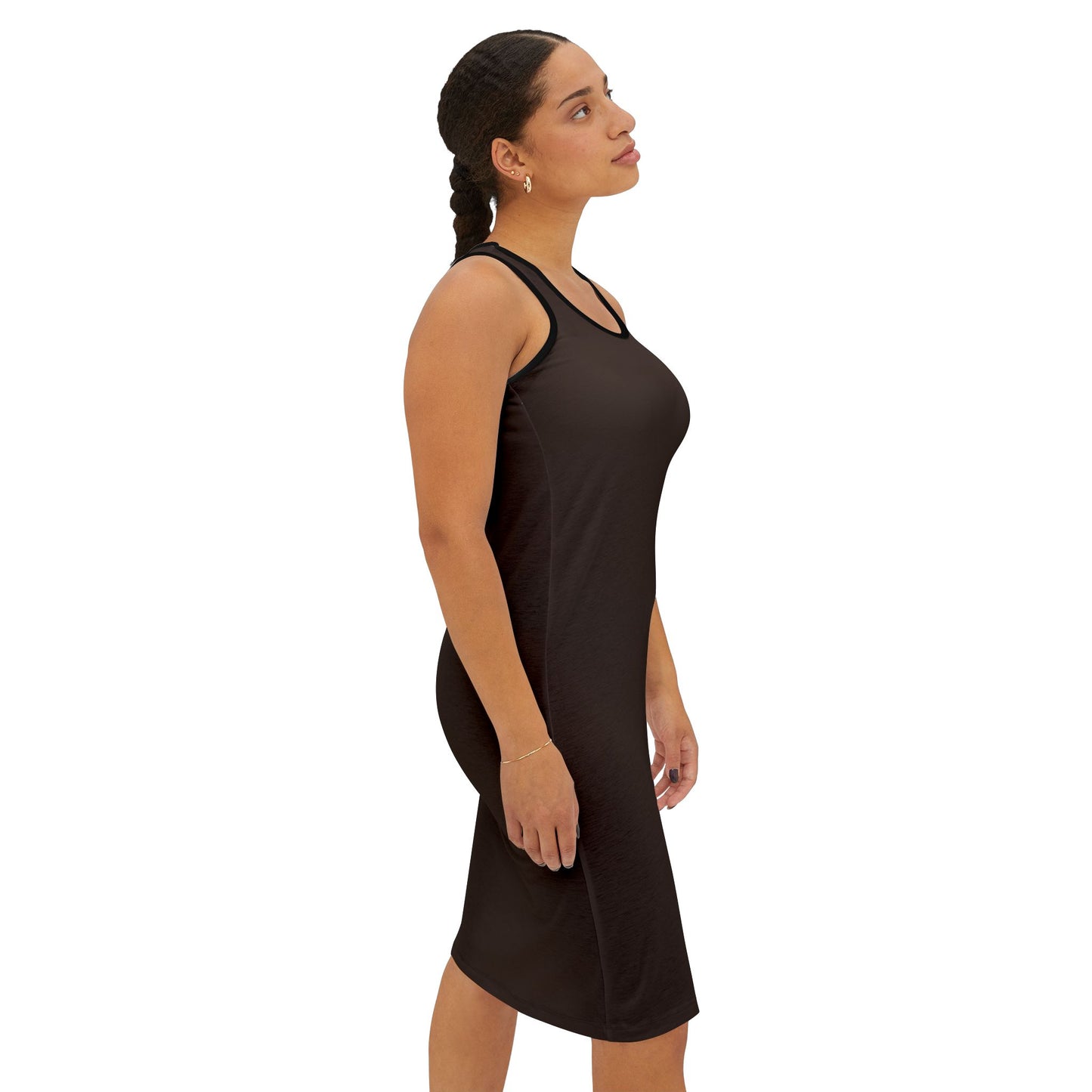 Dark Cocoa Brown Racerback Dress | Golden Unfurling Essentials