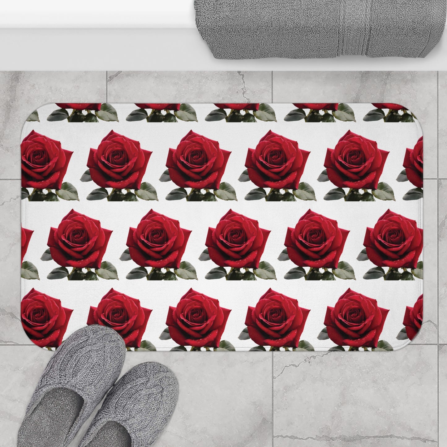 Rose Reverie – Noir Garden Bath Mat