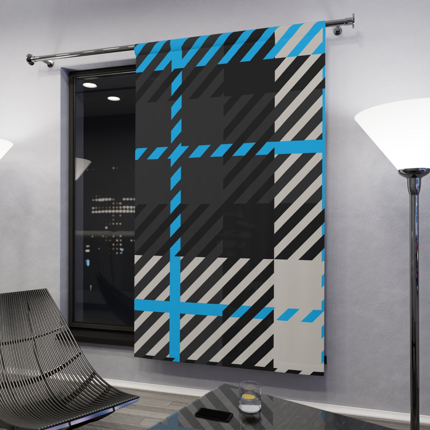 Frozen Echo Plaid Blackout Curtain